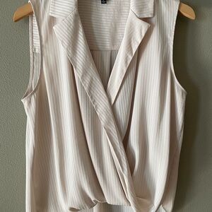 Chic Cream Blouse with Elegant Design by Modern Works NWOT